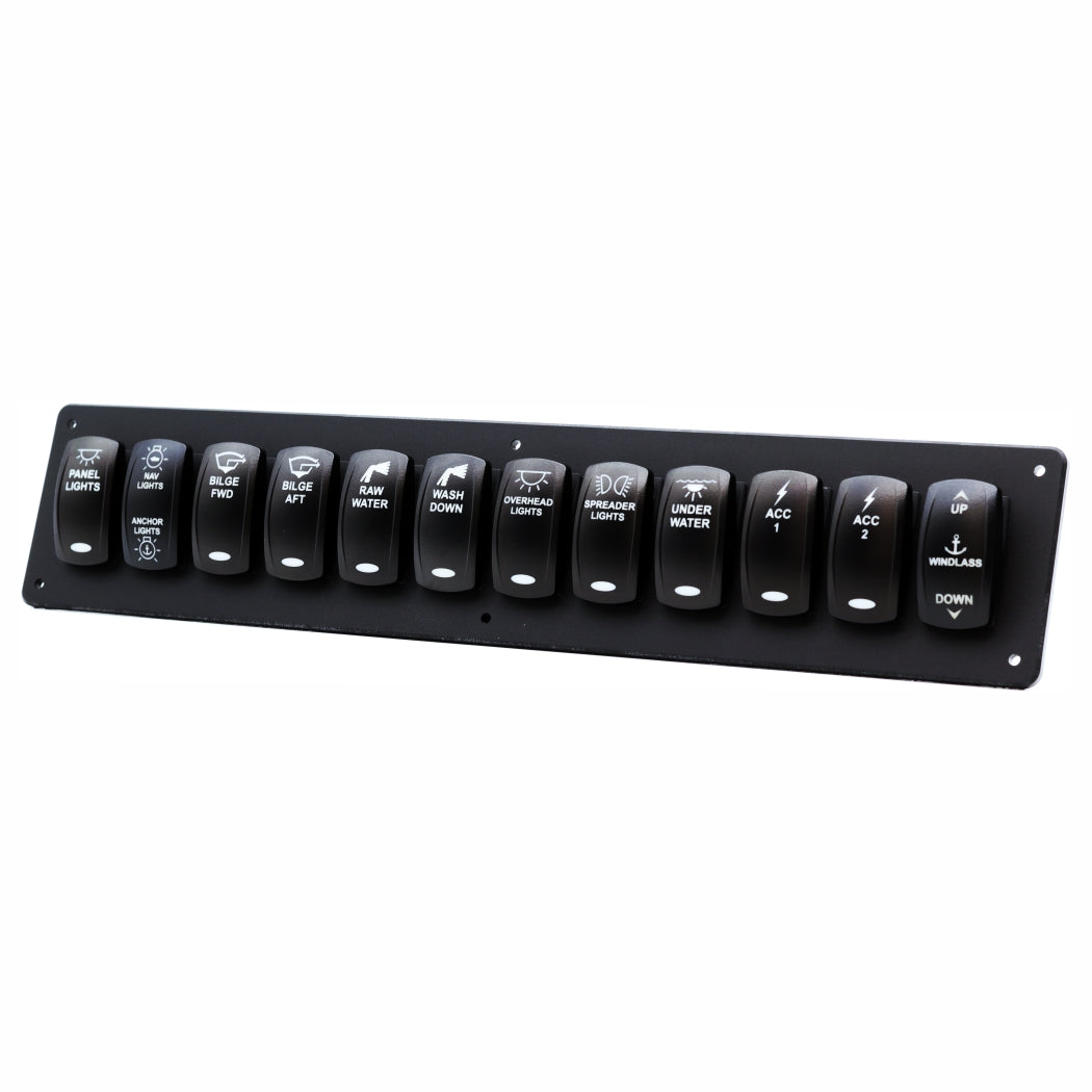 12 Switch Blacklit Ready Contura V Panel