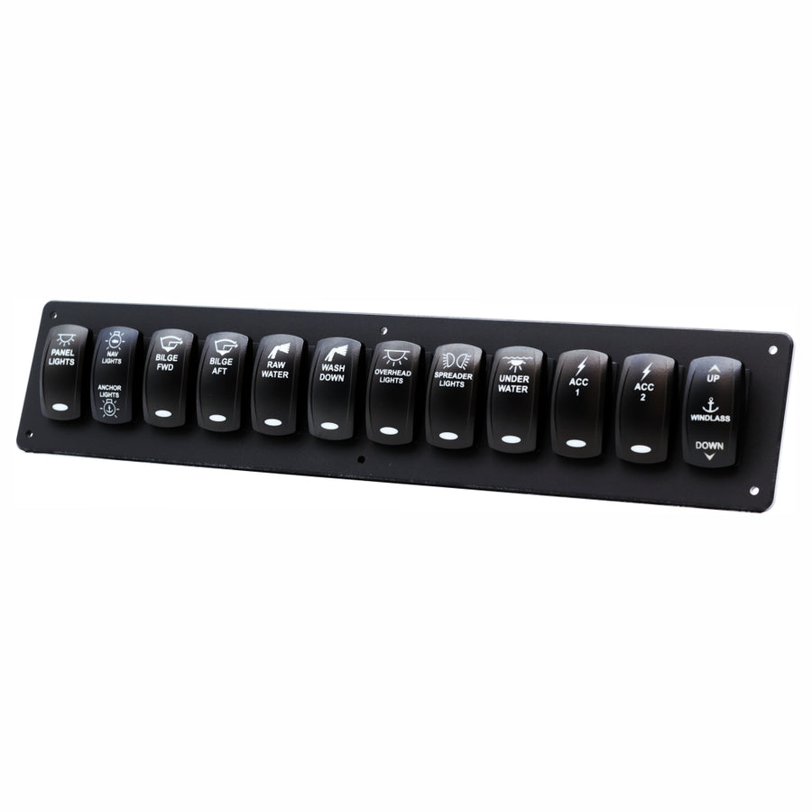 12 Switch Blacklit Ready Contura V Panel