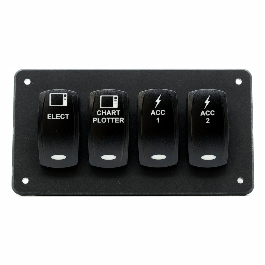 4 Switch Blacklit Ready Contura V Panel