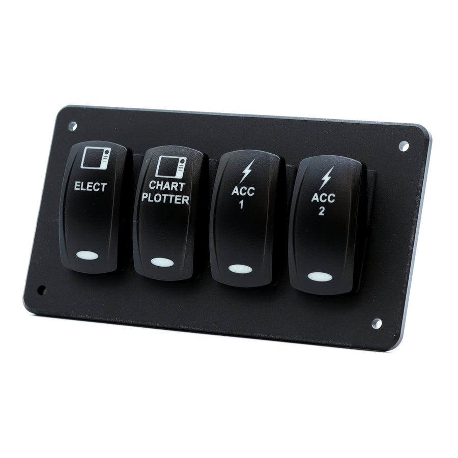 4 Switch Blacklit Ready Contura V Panel
