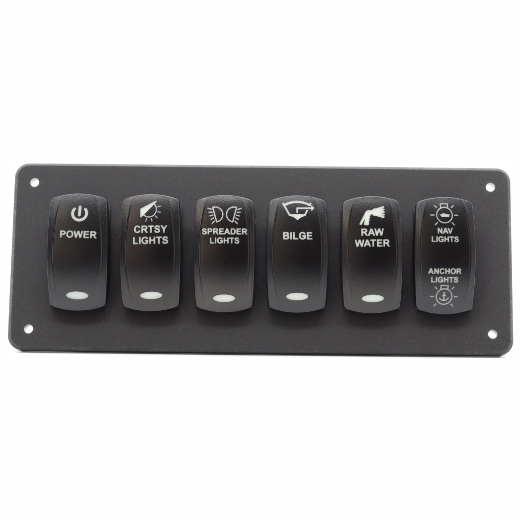 6 Switch Blacklit Ready Contura V Panel