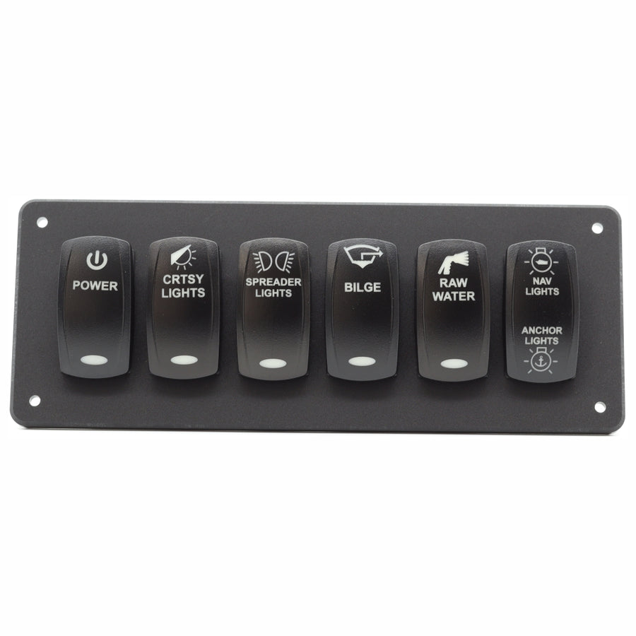 6 Switch Blacklit Ready Contura V Panel