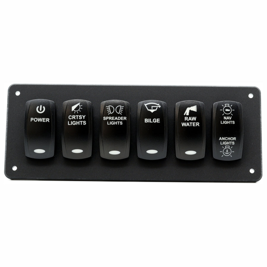 6 Switch Blacklit Ready Contura V Panel