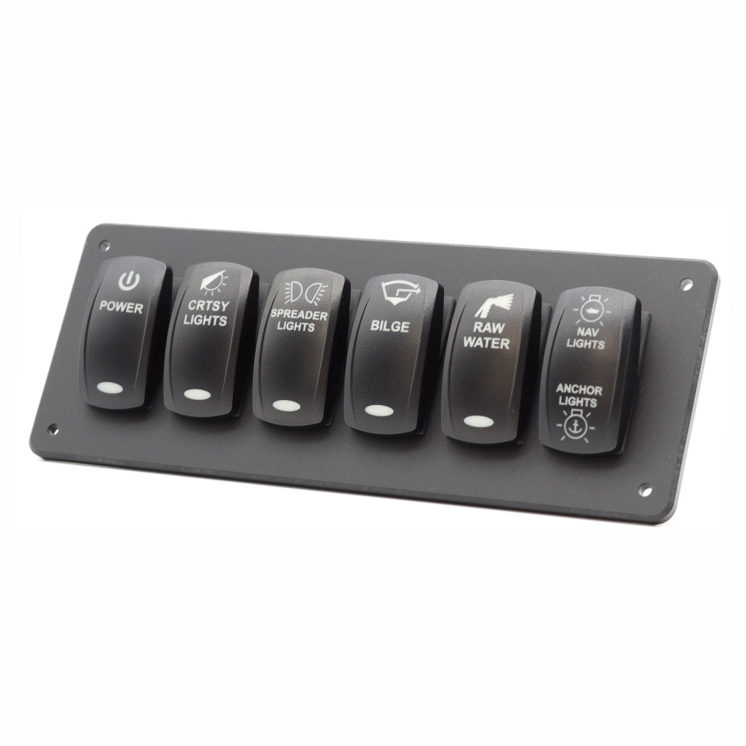 6 Switch Blacklit Ready Contura V Panel