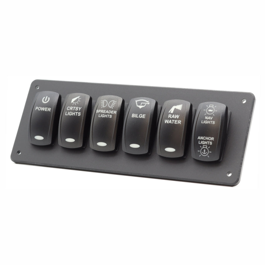 6 Switch Blacklit Ready Contura V Panel
