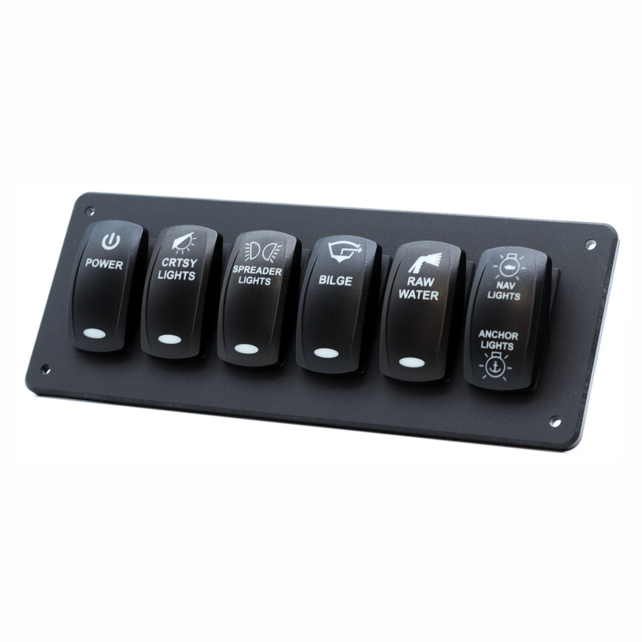 6 Switch Blacklit Ready Contura V Panel