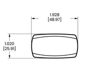 ACC top-view drawing showing overall width 1.928 in (48.97 mm) and height 1.020 in (25.91 mm)