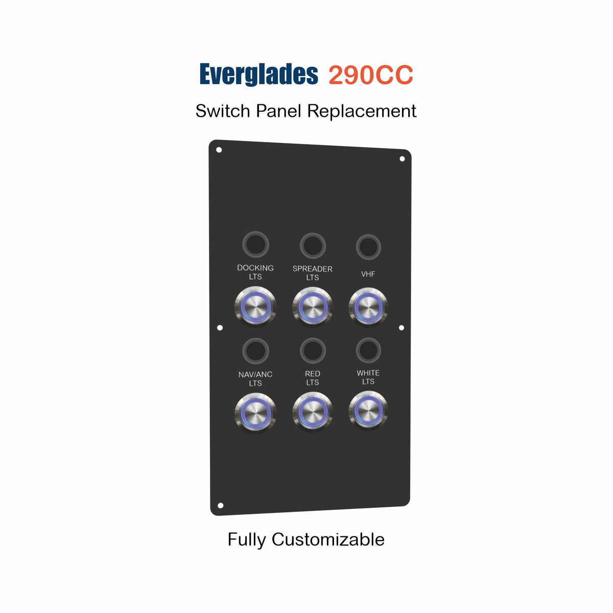 Key West 2300 Switch Panel Replacement with custom etching