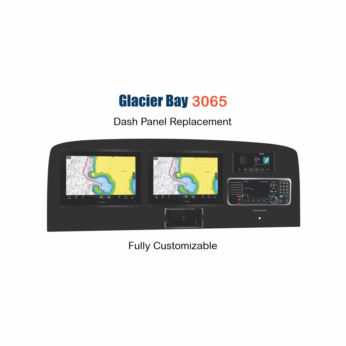 Glacier Bay 3065 Dash Panel Replacement with custom etching