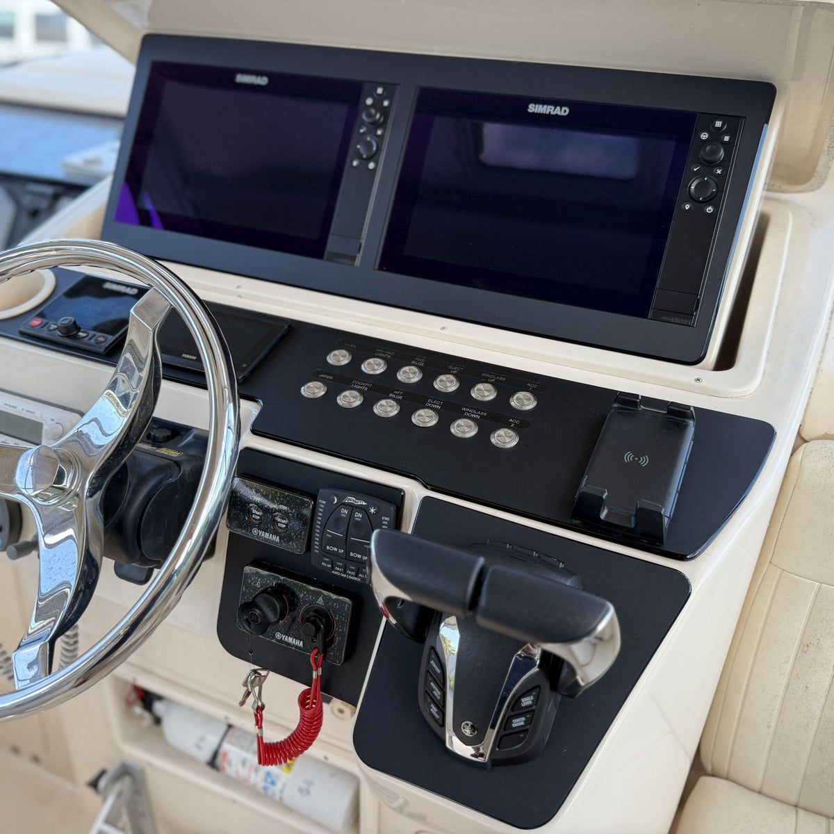 Grady-White 305 Express Dash Panel and Switch Panel Replacement with custom etching