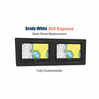 Grady-White 305 Express Dash Panel Replacement with custom etching