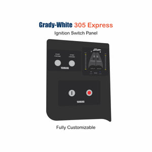 Grady-White 305 Express Ignition Switch Panel Replacement with custom etching