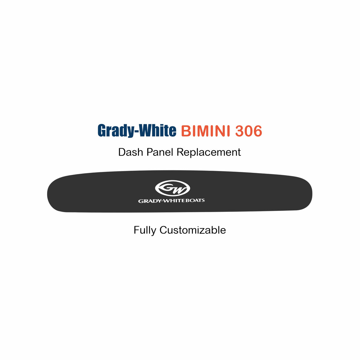 Grady-White Bimini 336 Dash Panel Replacement with custom etching