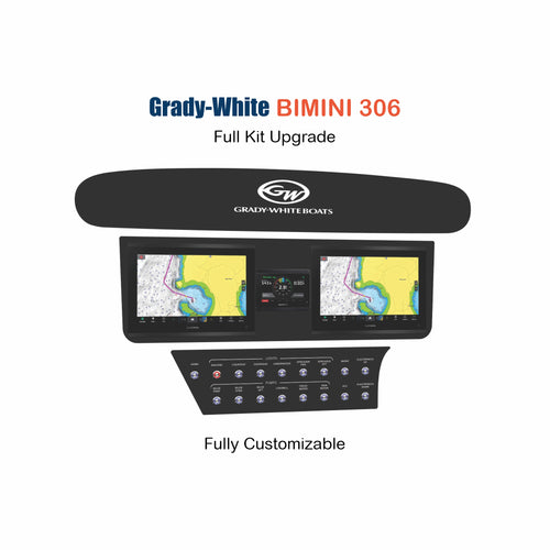 Grady-White Bimini 336 Full Kit Replacement with custom etching