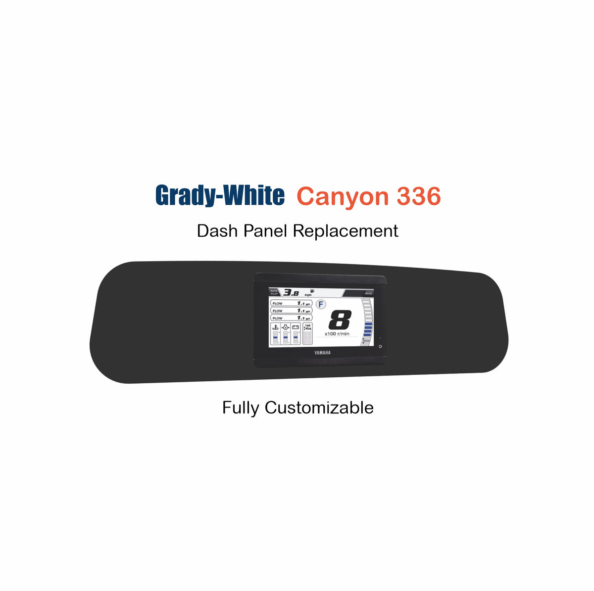 Grady-White Canyon 336 Dash Panel Replacement with custom etching