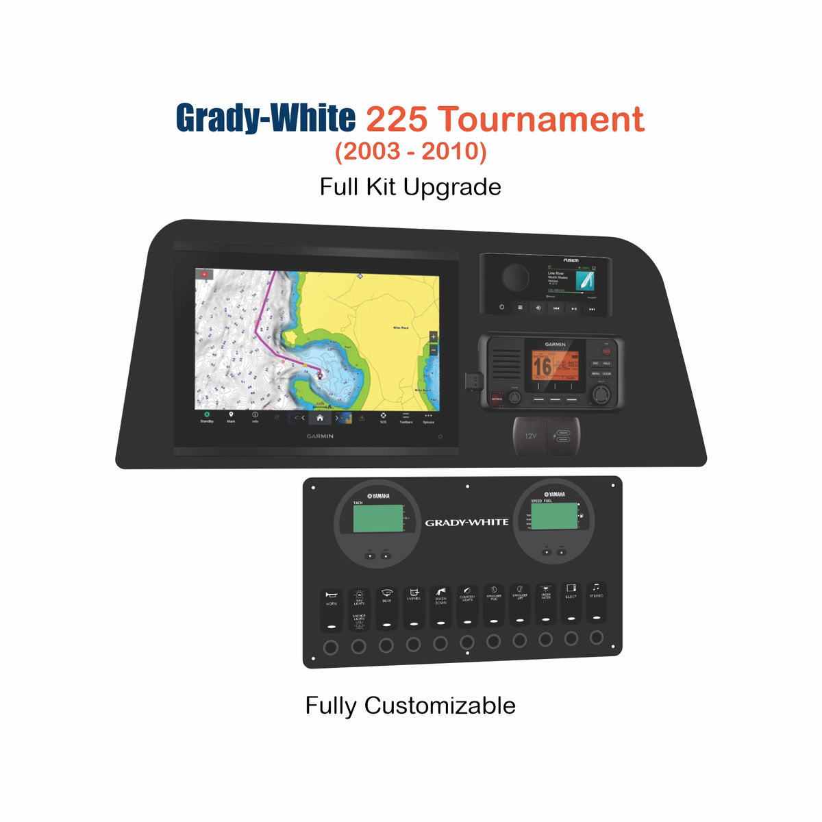 Grady White Tournament Full Kit Replacement with custom etching