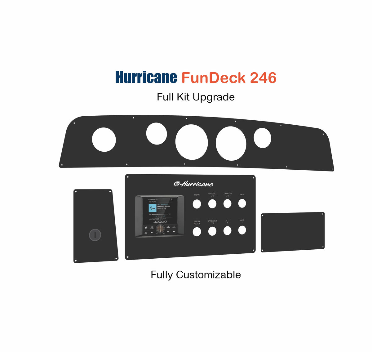 Hurricane Fundeck 246 Full Kit Replacement with custom etching