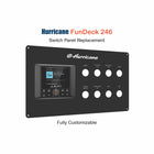 Hurricane Fundeck 246 Dash Panel Replacement with custom etching