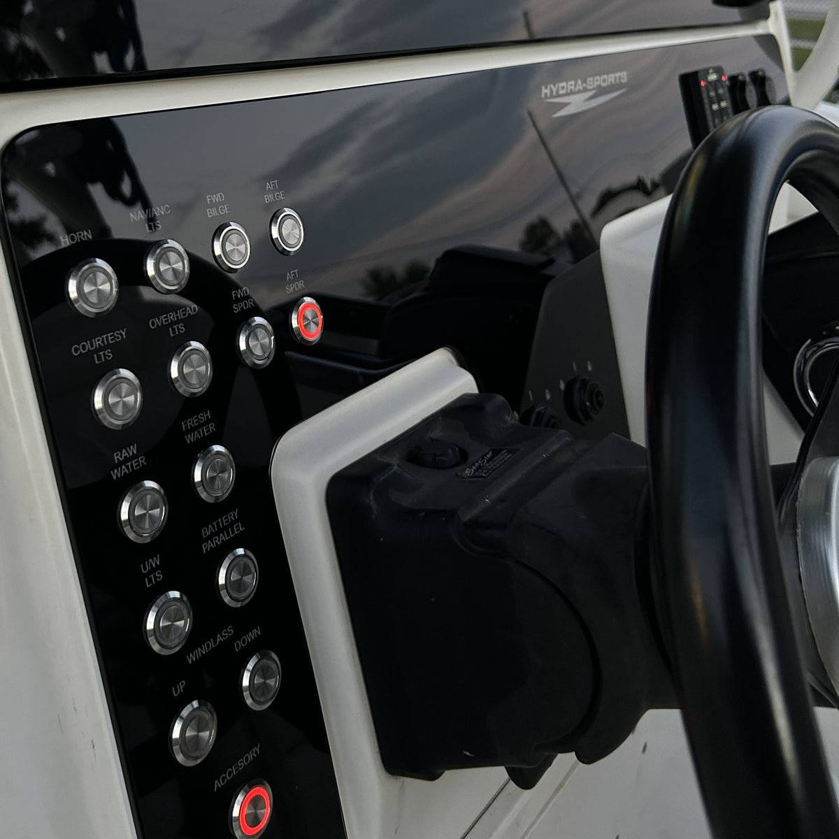 Hydra Sports 2900 CC Switch Panel Dash Panel Replacement with custom etching