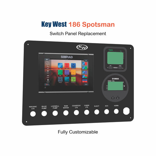 Key West 186 Sportsman Switch Replacement with custom etching