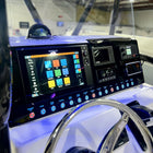 Replacement of the Key West 2300 dashboard panel with custom engraving on a boat.
