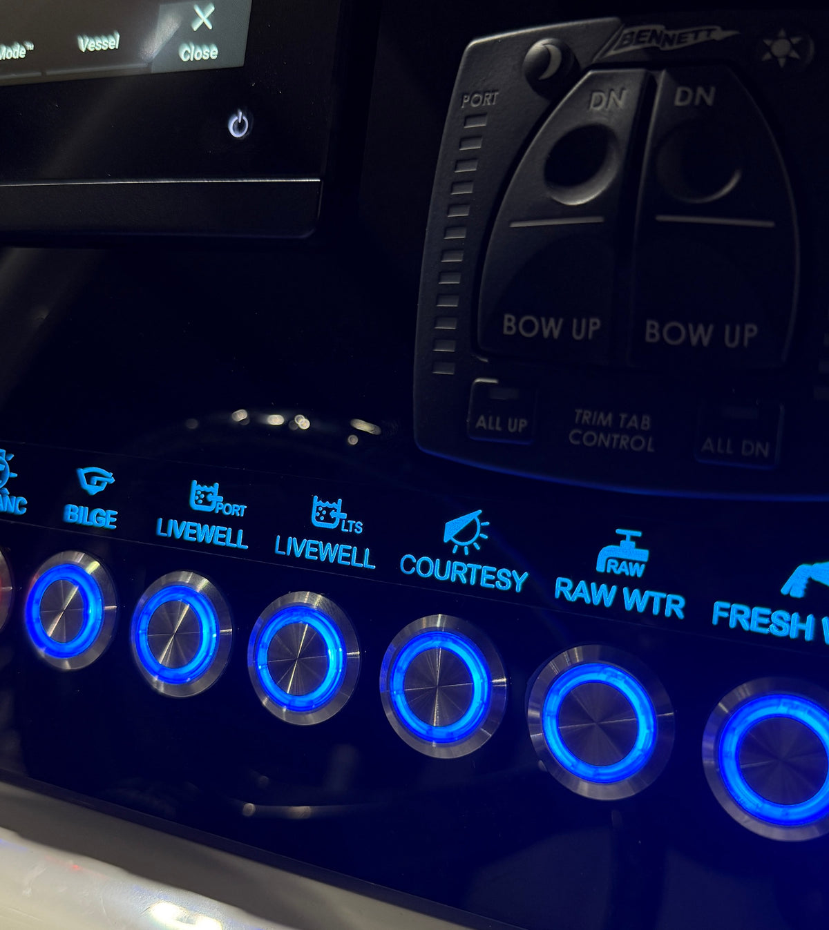 Key West 244 CC Dash Panel Replacement with custom etching