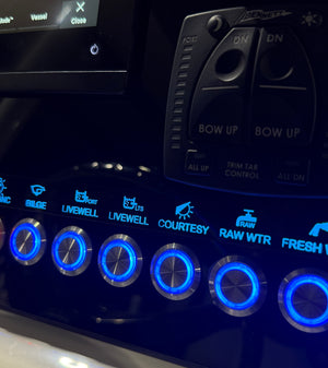 Key West 244 CC Dash Panel Replacement with custom etching