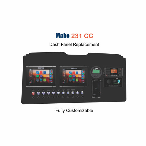 Mako 231CC Dash Panel Replacement with custom etching