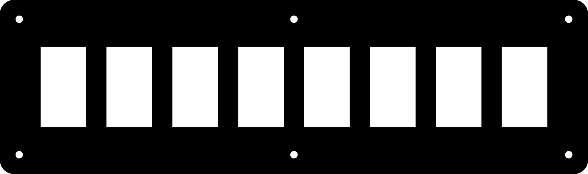 Contura V 8-switch blank switch panel