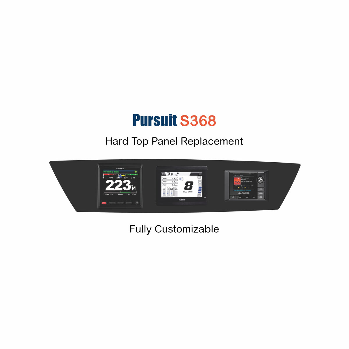 Pursuit S368 Hard Top Panel Replacement with custom etching