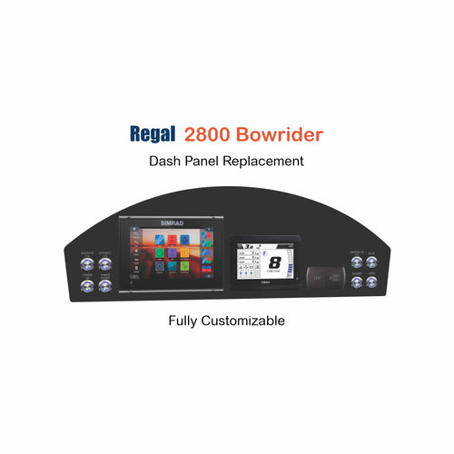 Regal 2800 Bowrider Dash Panel Replacement with custom etching