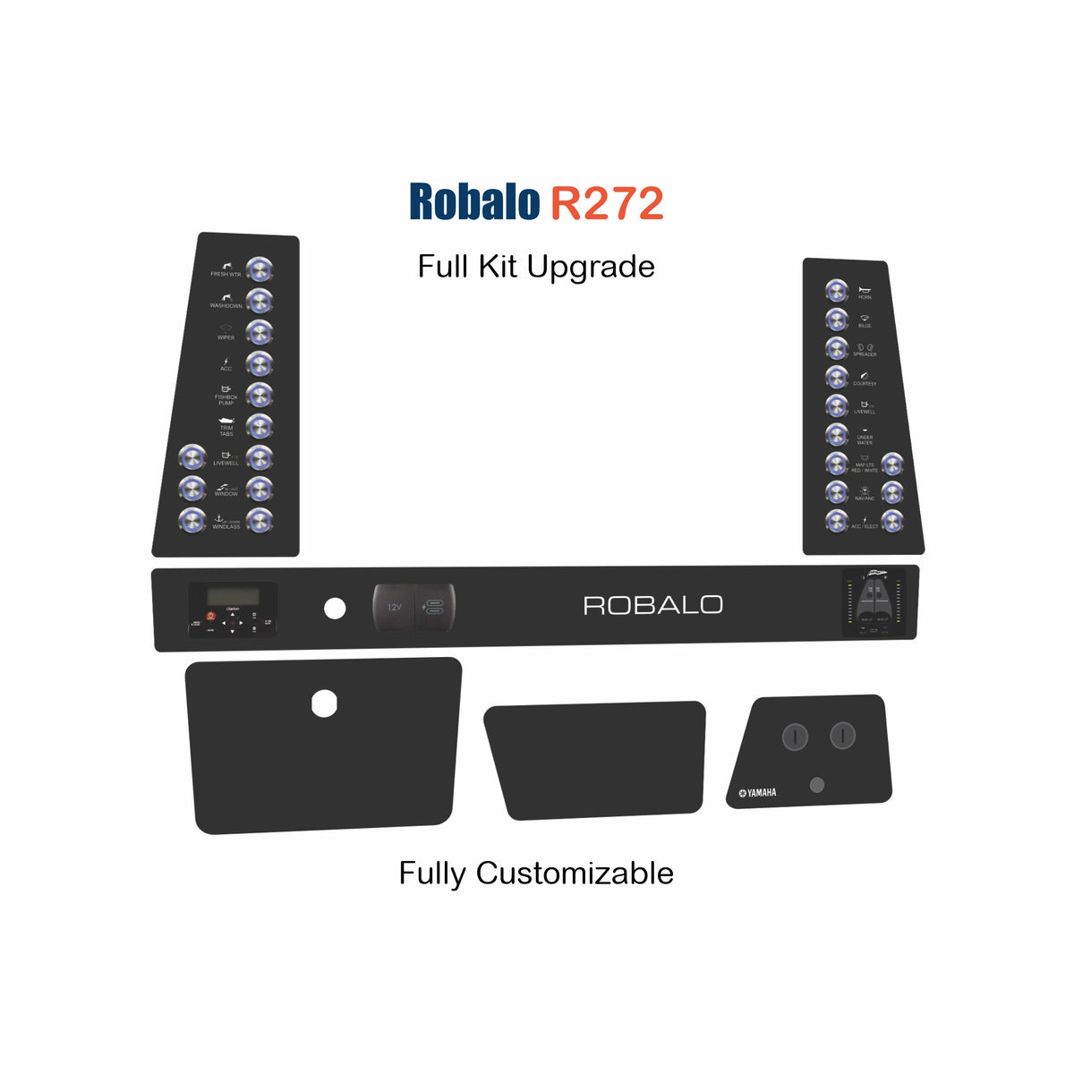 Robalo R272 Full Kit Replacement with custom etching