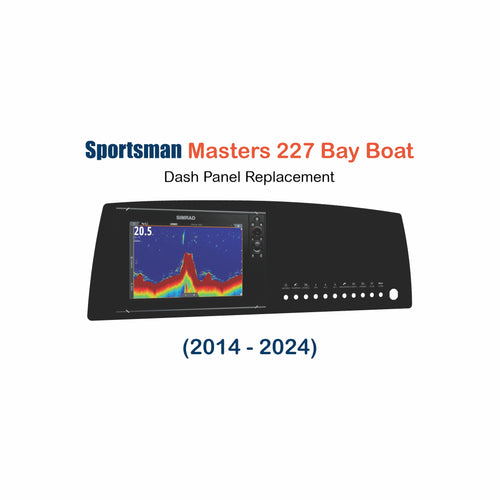 Sportsman Masters 227 Bay Boat Dash Panel Replacement with custom etching