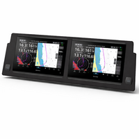 Sportsman 247 dash, angled view showing dual touchscreens with chart readouts and side control buttons.