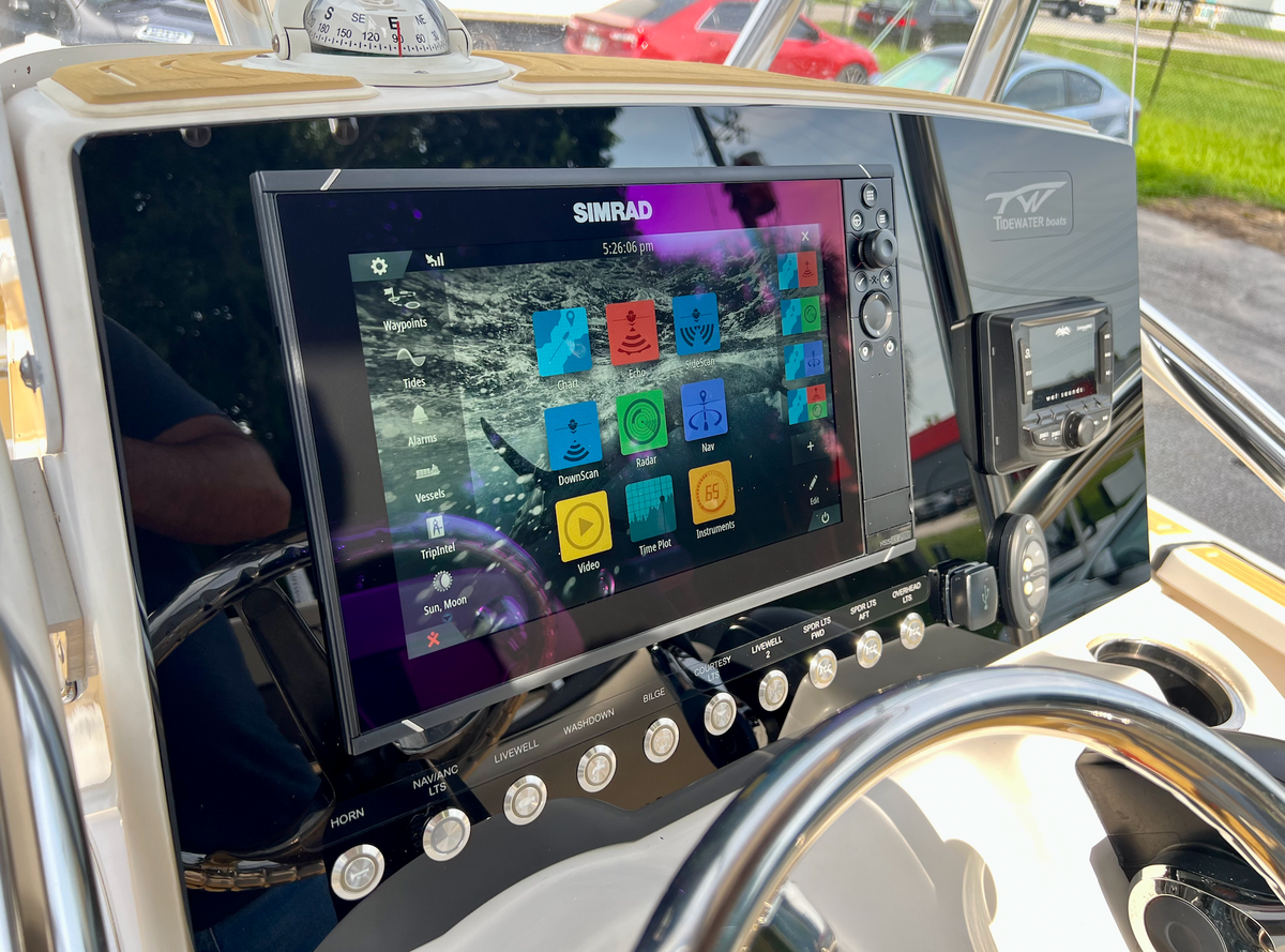 Tidewater 2110 Bay Max Dash Panel Replacement with custom etching