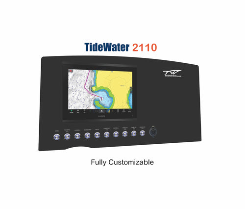 Tidewater 2110 Bay Max Dash Panel Replacement with custom etching