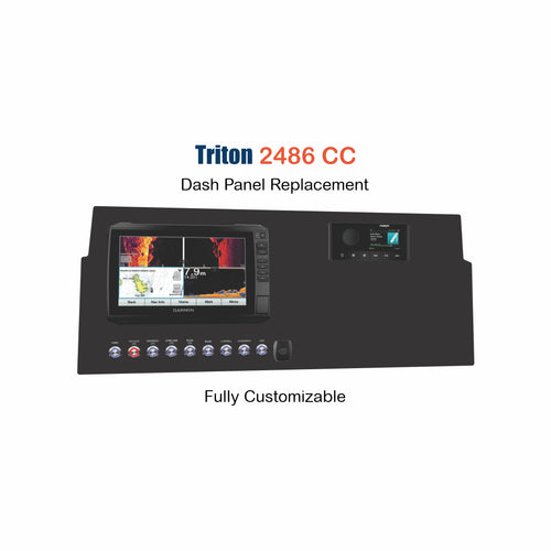 Triton 2486 CC Dash Panel replacement with switch panel integrated and custom engraving