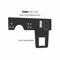 Switch panel replacement for Triton 351 CC with customizable features and custom etching options