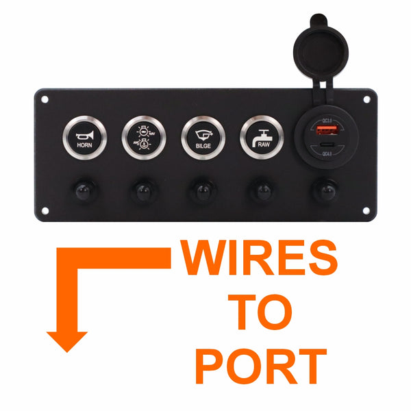 Wires to port